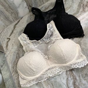 Pink lace bralettes - Pair of 2